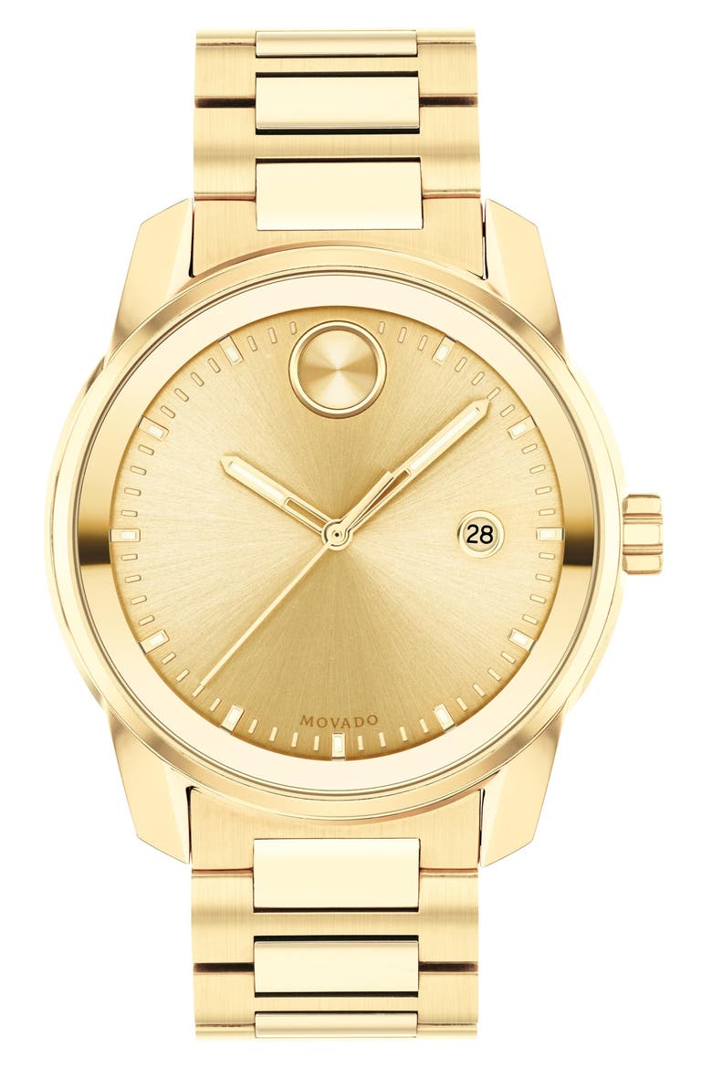 Bold Verso Bracelet Watch, 42mm, Main, color, GOLD DIAL