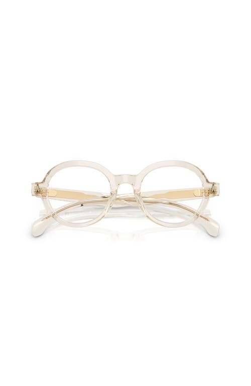 Moncler 47mm Round Optical Glasses In Gold