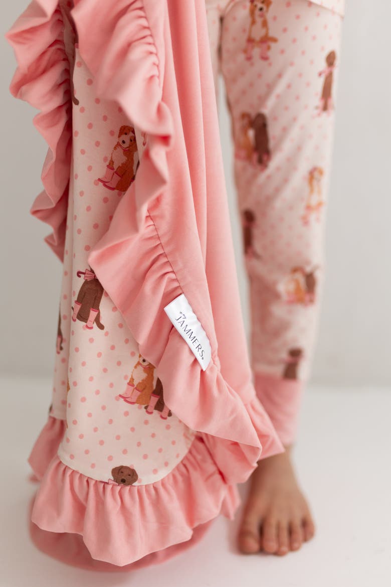 Pup Friends Two Piece Sleepwear Set, Alternate, color, Pink