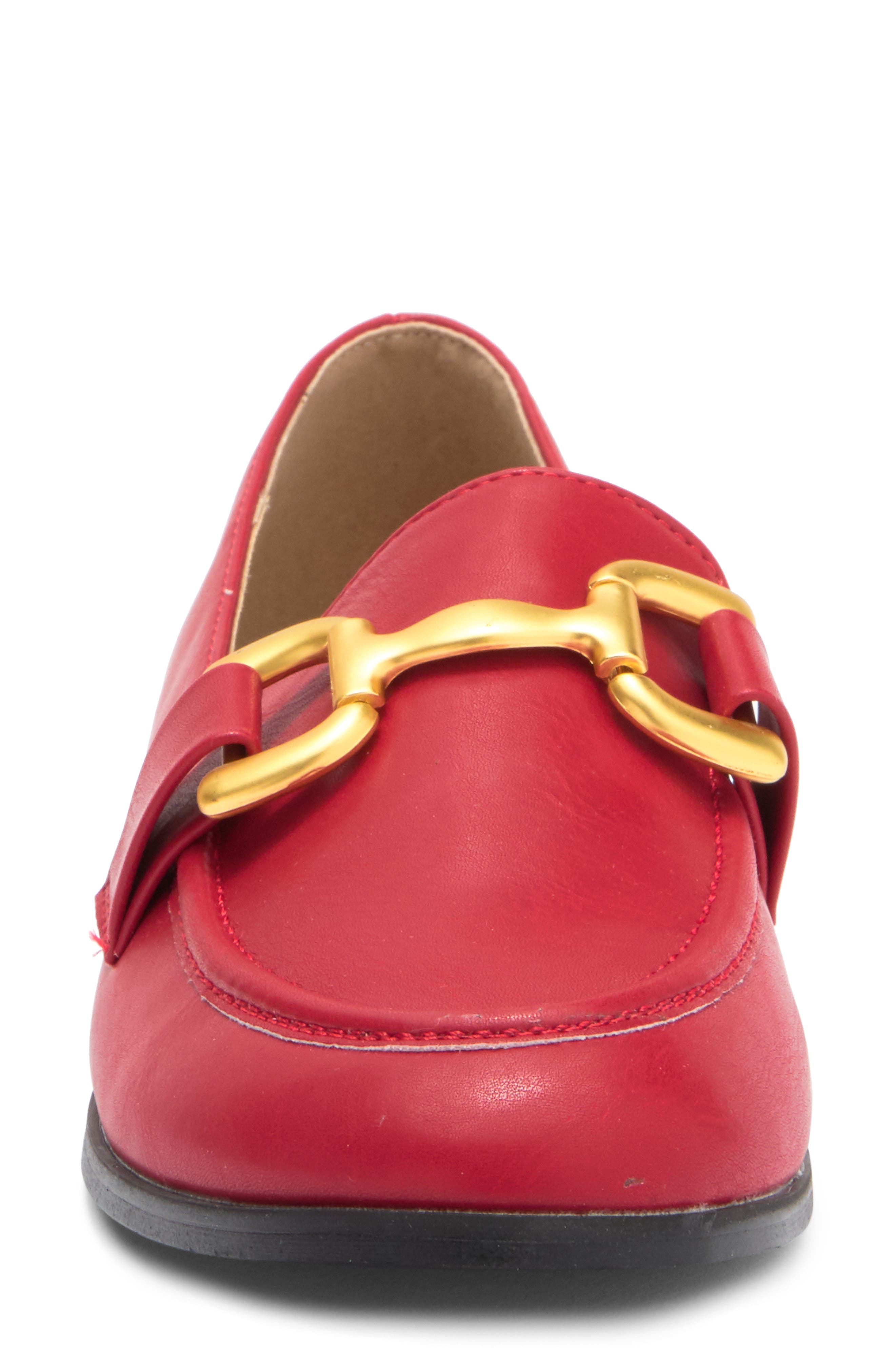 ELLE Georgina Buckle Loafer, Alternate, color, Red