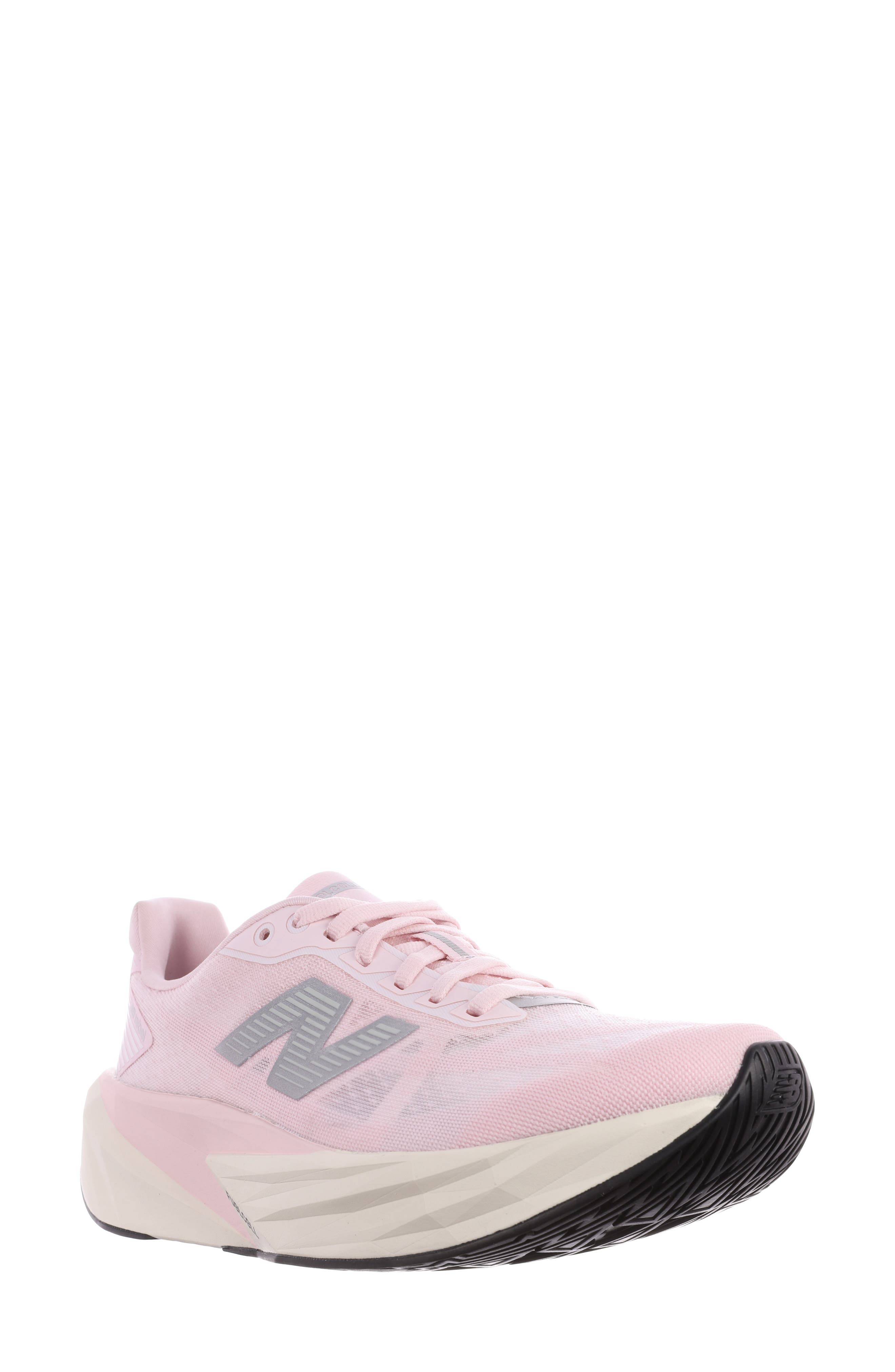 New Balance FuelCell Rebel v5 Running Shoe, Main, color, Pink Granite/ Silver Metallic