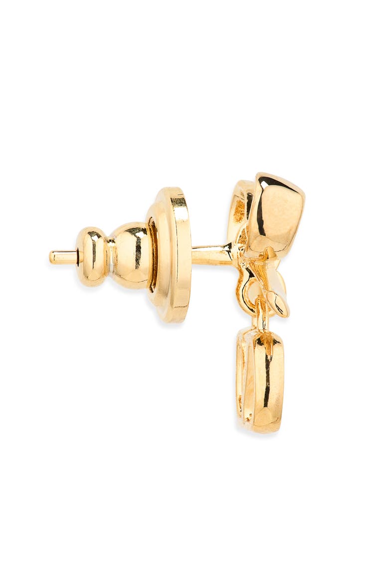 VLOGO Signature Drop Earrings, Alternate, color, GOLD