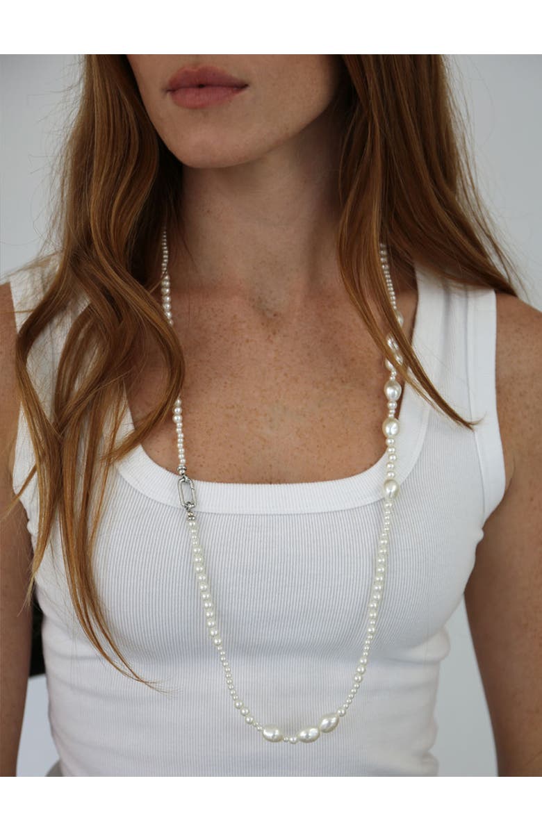 By Lilla Coco Necklace, Alternate, color, Pearl