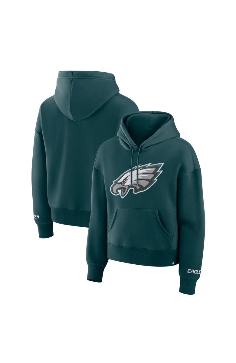 FANATICS Women's Fanatics Green Philadelphia Eagles Legacy Fleece Pullover Hoodie, Main, color, 