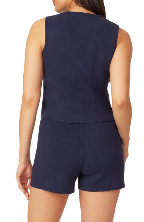 Scotch & Soda Ribbed Sweater Vest In Blue