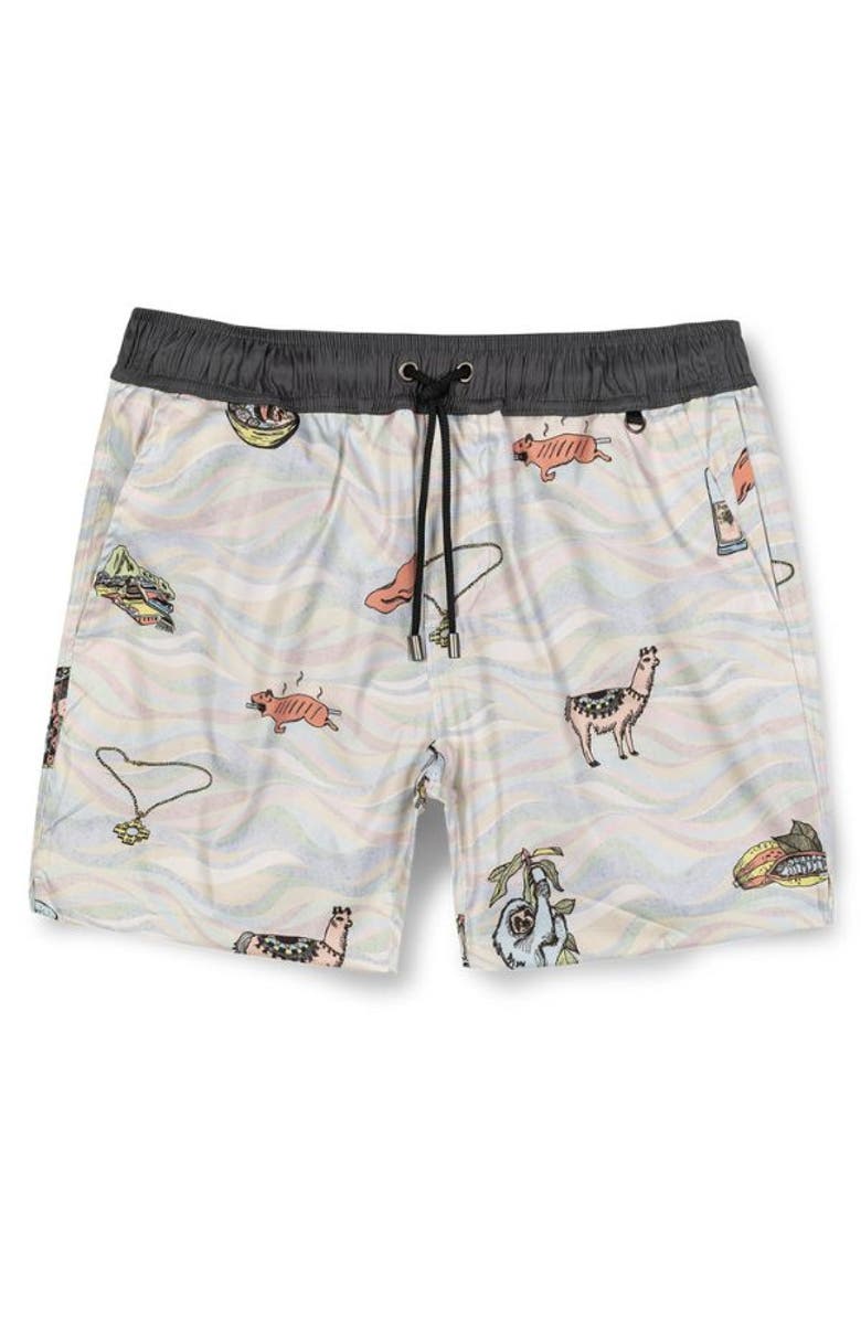 Baja Llama INCAN TREASURE - STRETCH SWIMSUIT, Main, color, White