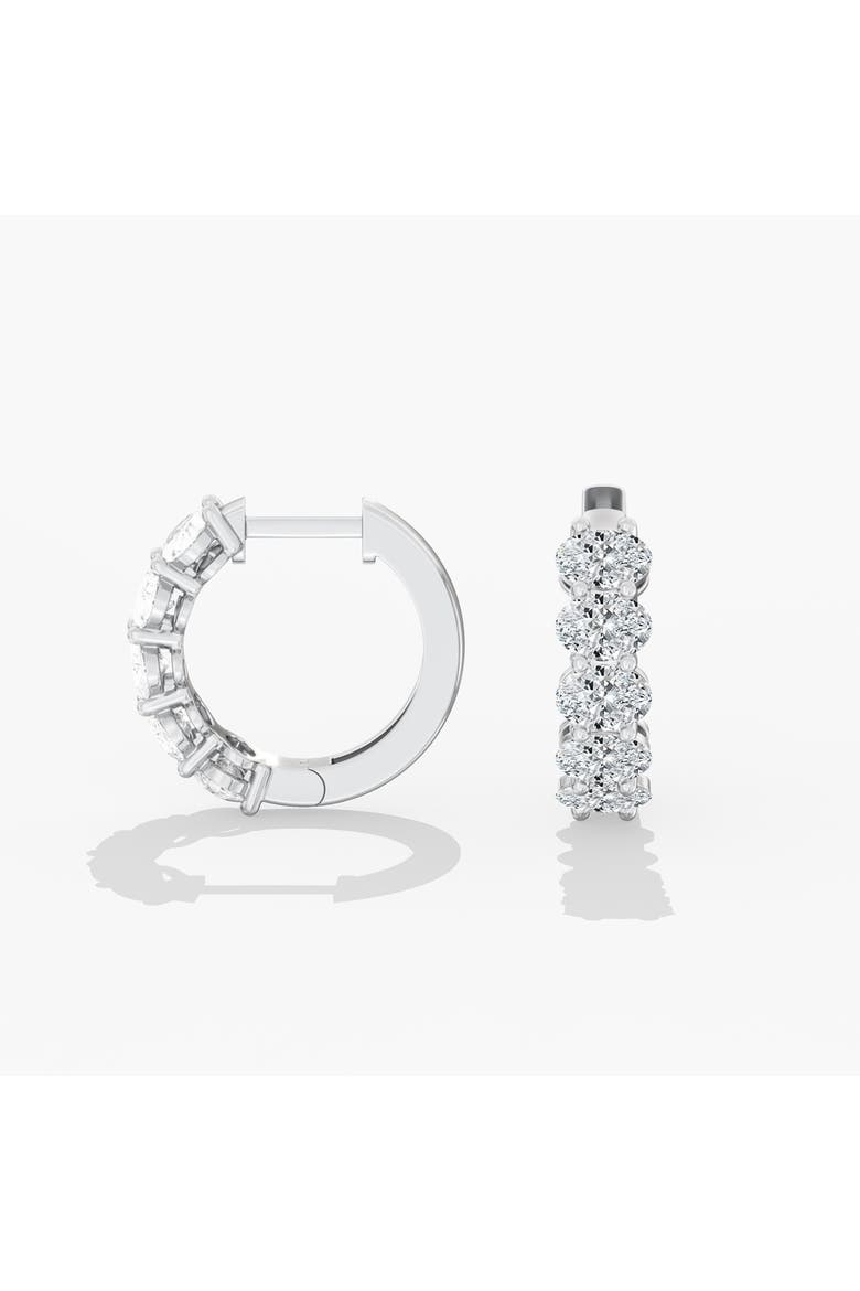 Oval Lab Diamond Hoop in 14K Gold, Alternate, color, White Gold