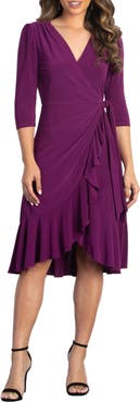 Kiyonna Whimsy Midi Wrap Dress
