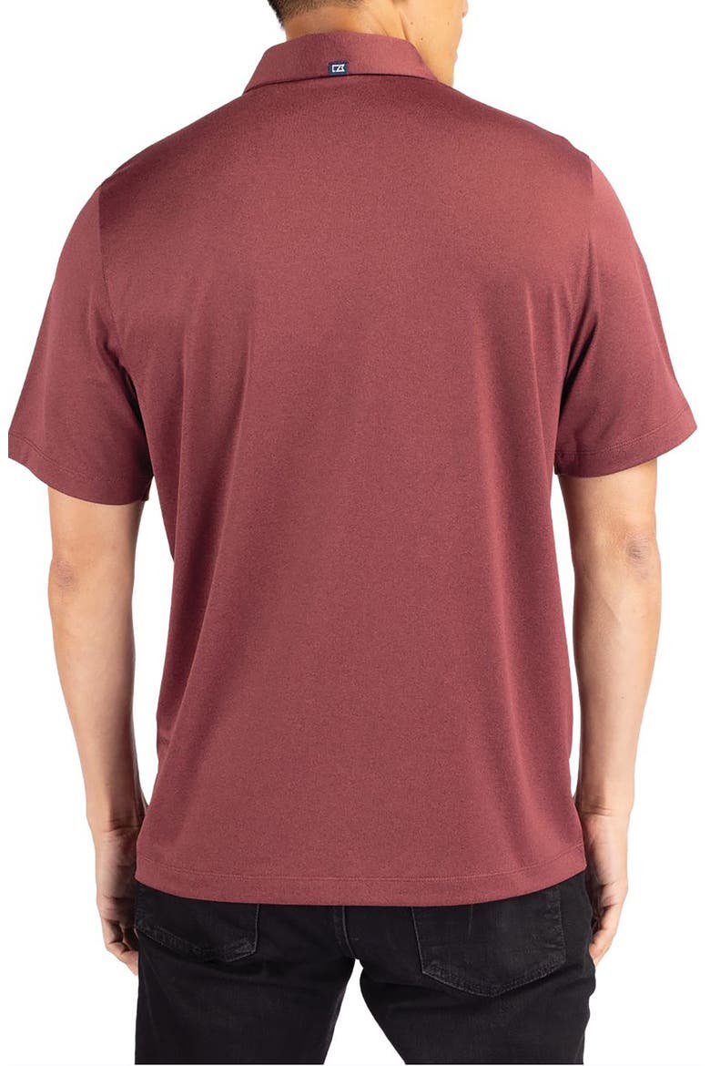 Forge Recycled Blend Polo, Alternate, color, DARK BORDEAUX HEATHER