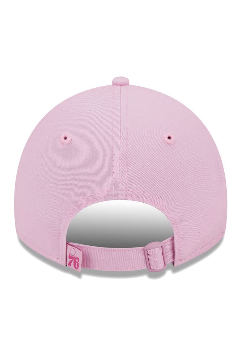 Women's New Era Pink Philadelphia 76ers Colorpack Tonal 9TWENTY Adjustable Hat, Alternate, color, Pink