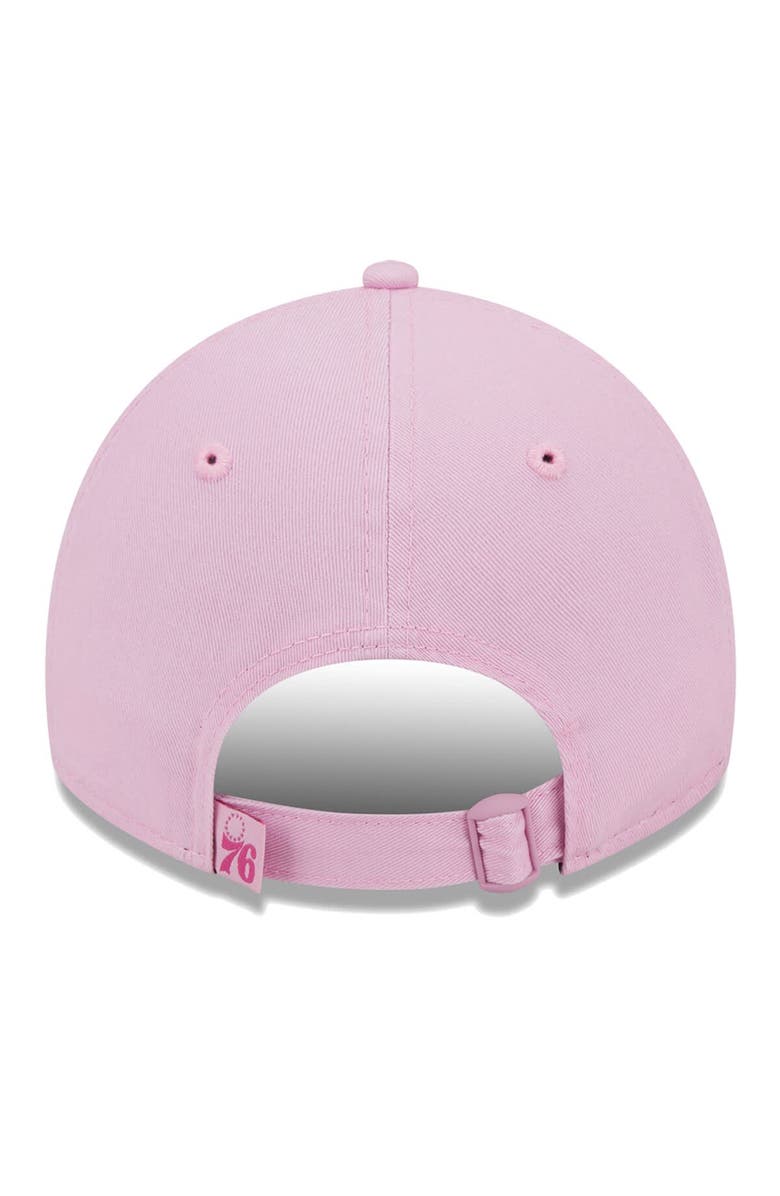 New Era Women's New Era Pink Philadelphia 76ers Colorpack Tonal 9TWENTY Adjustable Hat, Alternate, color, 
