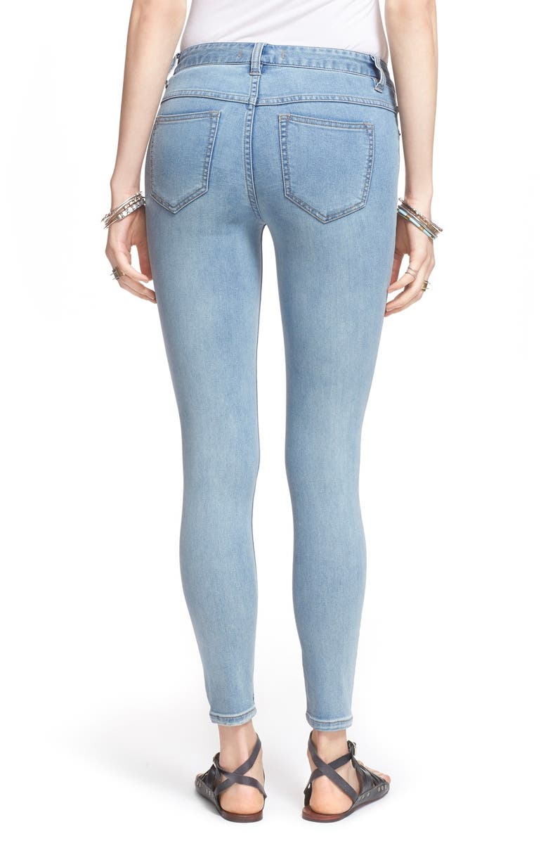Free People Destroyed Skinny Jeans, Alternate, color, 