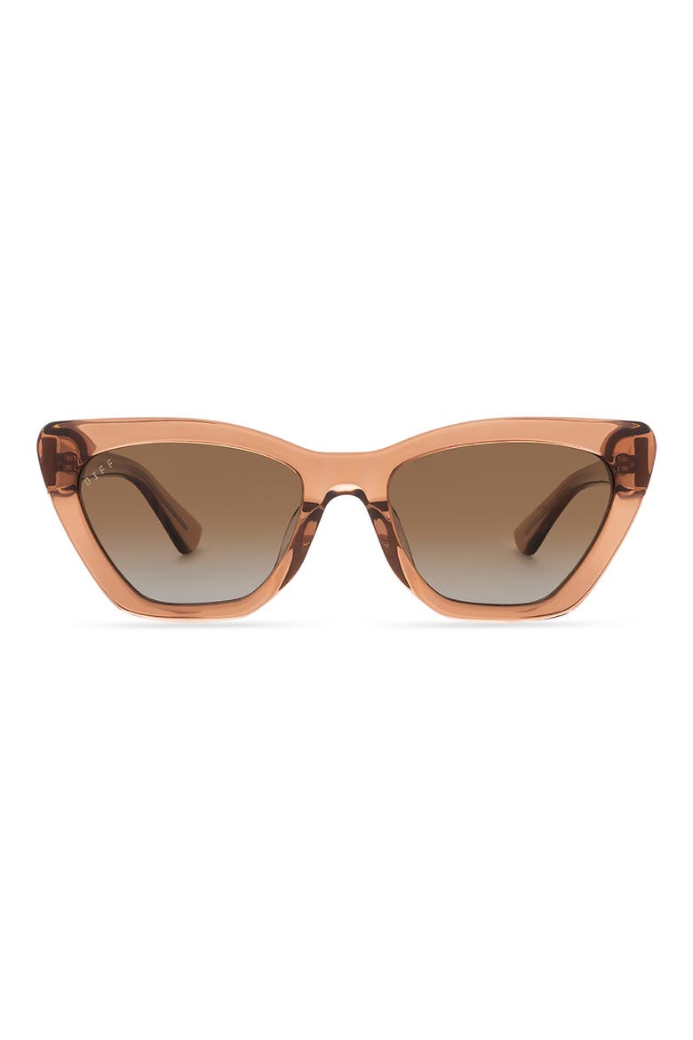 Camila 55mm Gradient Square Sunglasses, Main, color, DUNES CRYSTAL/ BROWN GRADIENT