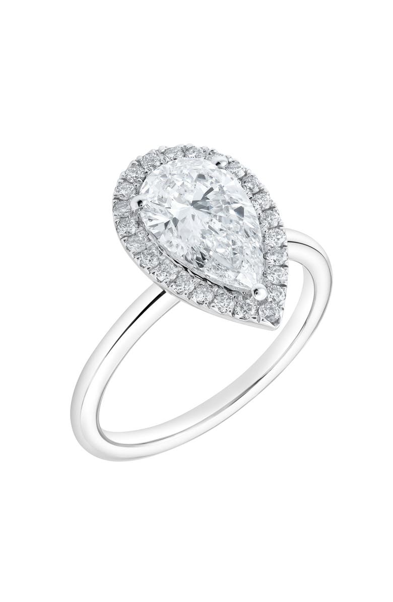 LuvMyJewelry Lyra 14K Gold Pear Shaped Lab Grown Diamond Halo Ring - 1.9 Ct, Alternate, color, 