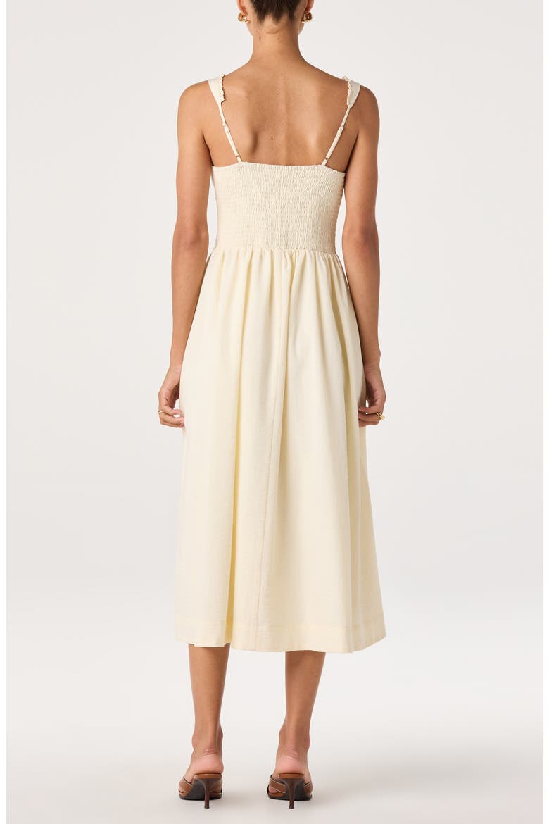 Sahana Corset Midi Dress, Alternate, color, BUTTERCREAM
