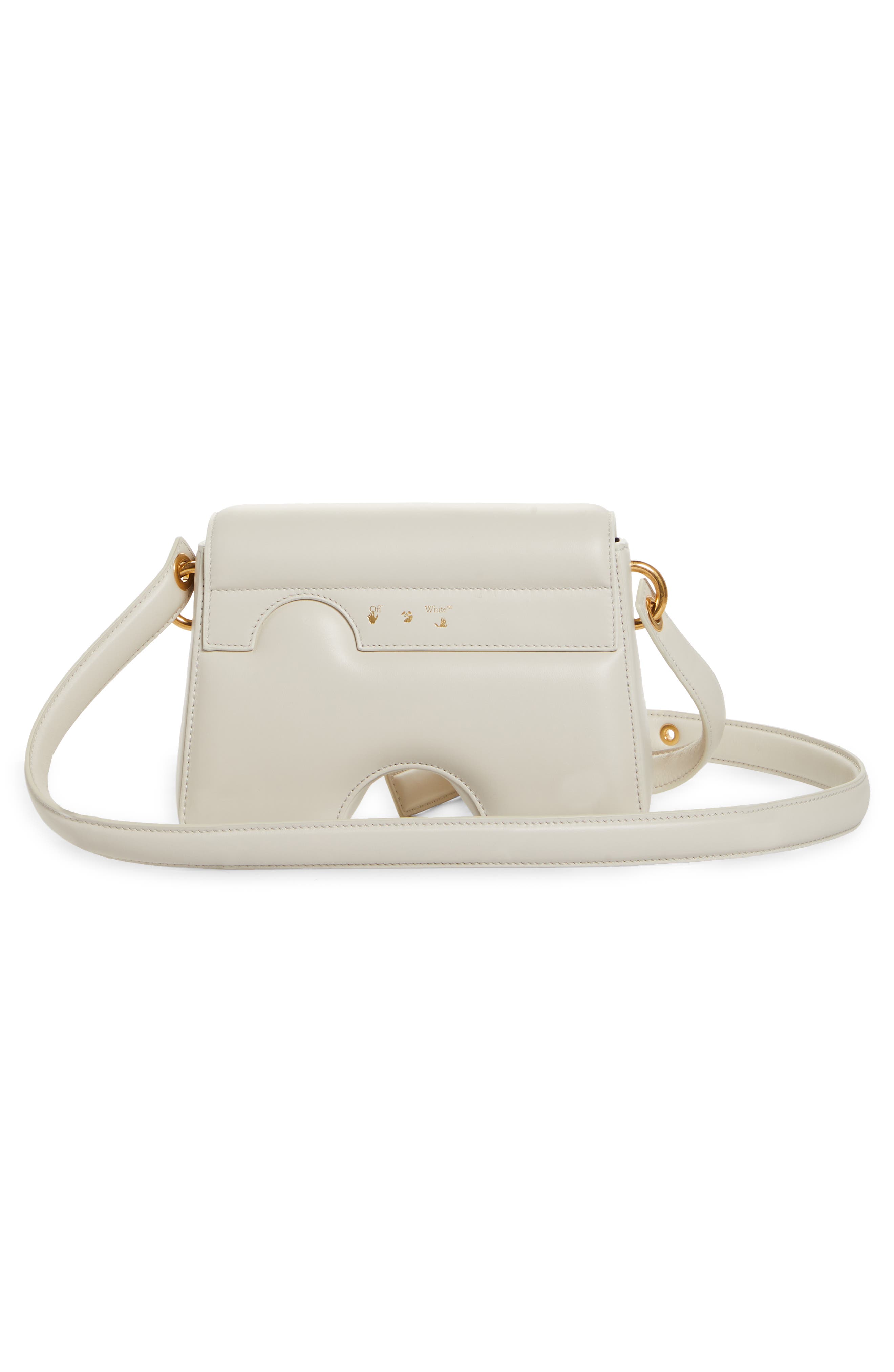 Off-White Burrow 22 Leather Shoulder Bag, Alternate, color, 