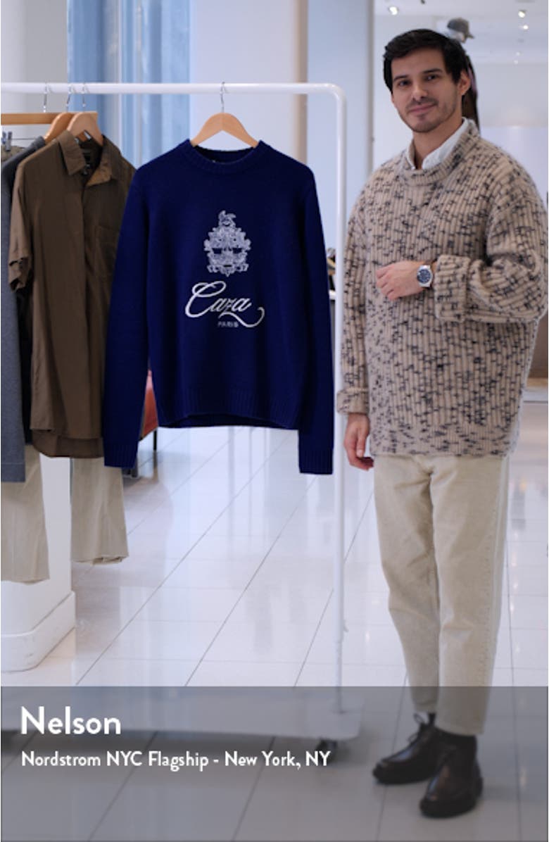 Embleme de Caza Intarsia Wool & Cashmere Sweater, sales video thumbnail
