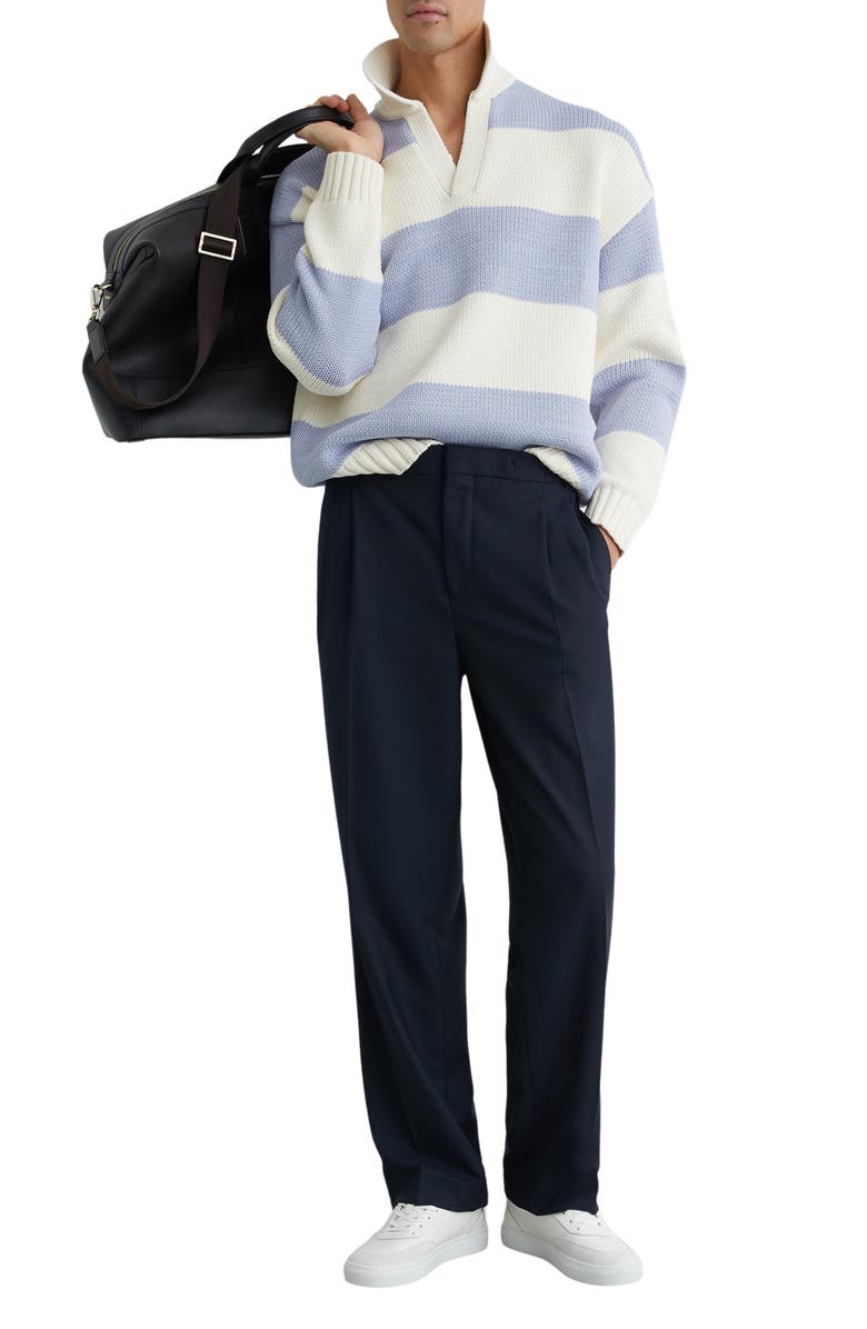 Reiss Winger Johnny Collar Sweater, Alternate, color, White/ Soft Blue