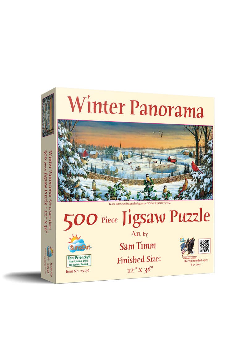 Winter Panorama 500 piece Jigsaw Puzzle for Adults, Main, color, Multicolor