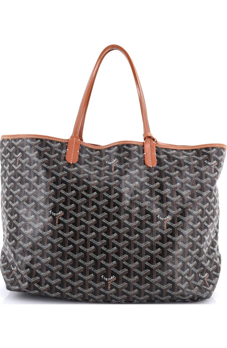 Pre-Owned Goyard Saint Louis Tote Coated Canvas PM, Main, color, Black