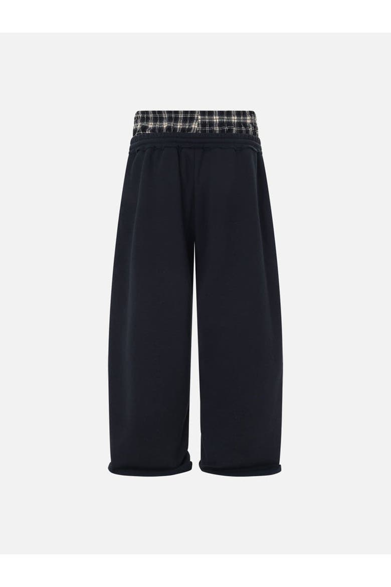 Double Waist Baggy Sweatpants, Alternate, color, Dark Blue