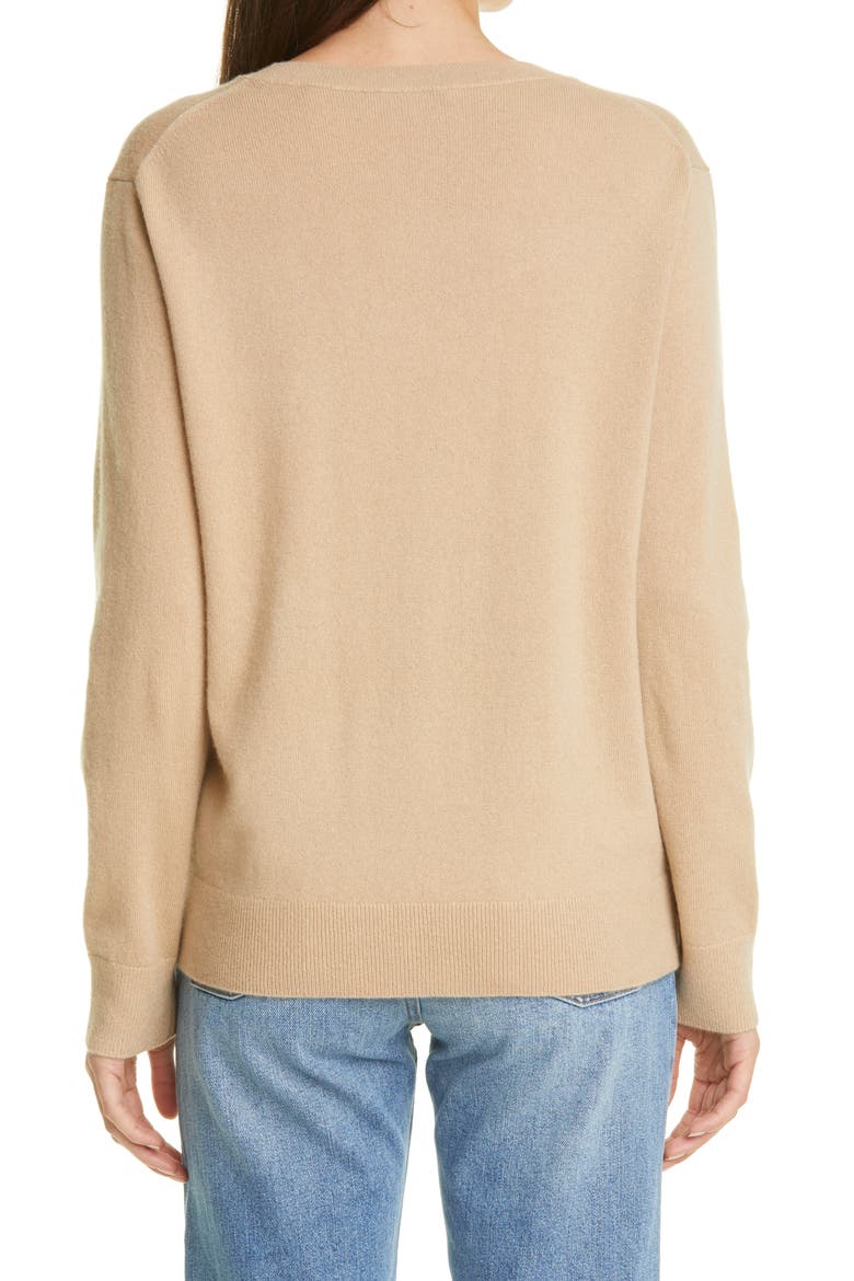 Weekend V-Neck Cashmere Sweater, Alternate, color, CAMEL