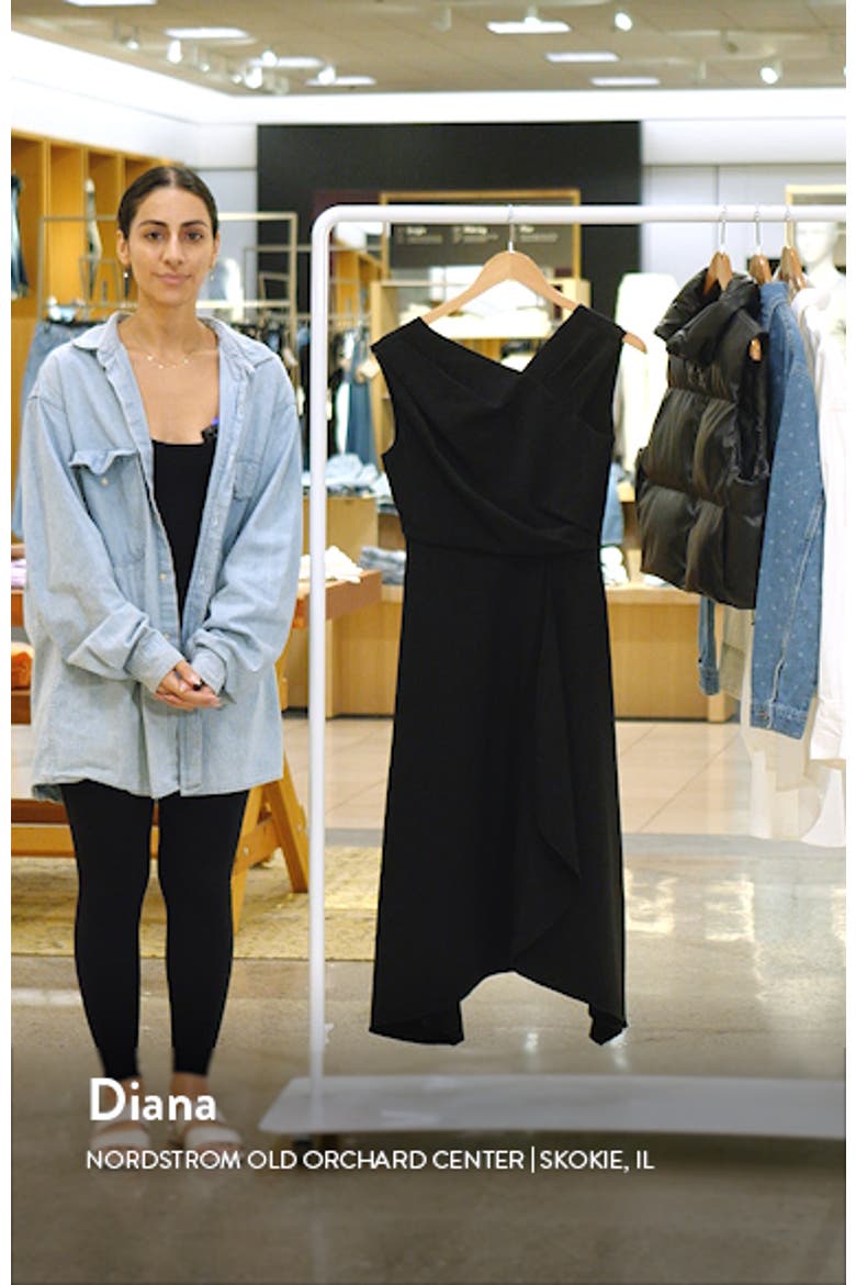 vince camuto ruched asymmetric laguna crepe dress Vince Camuto Ruched Asymmetric Laguna Crepe Dress in Black at Nordstrom, Size 6