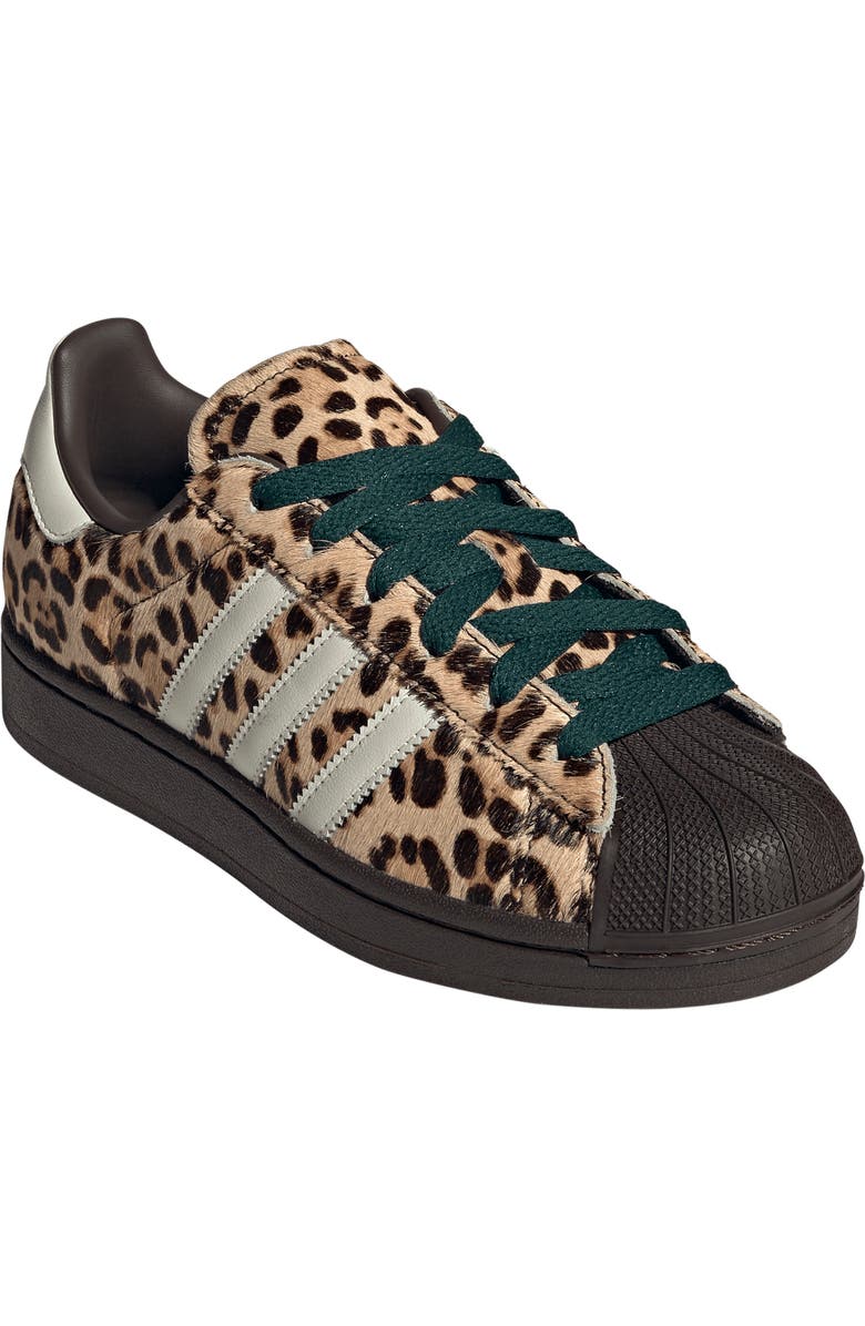 adidas Superstar II Sneaker, Main, color, Dark Brown Faux Calf Hair