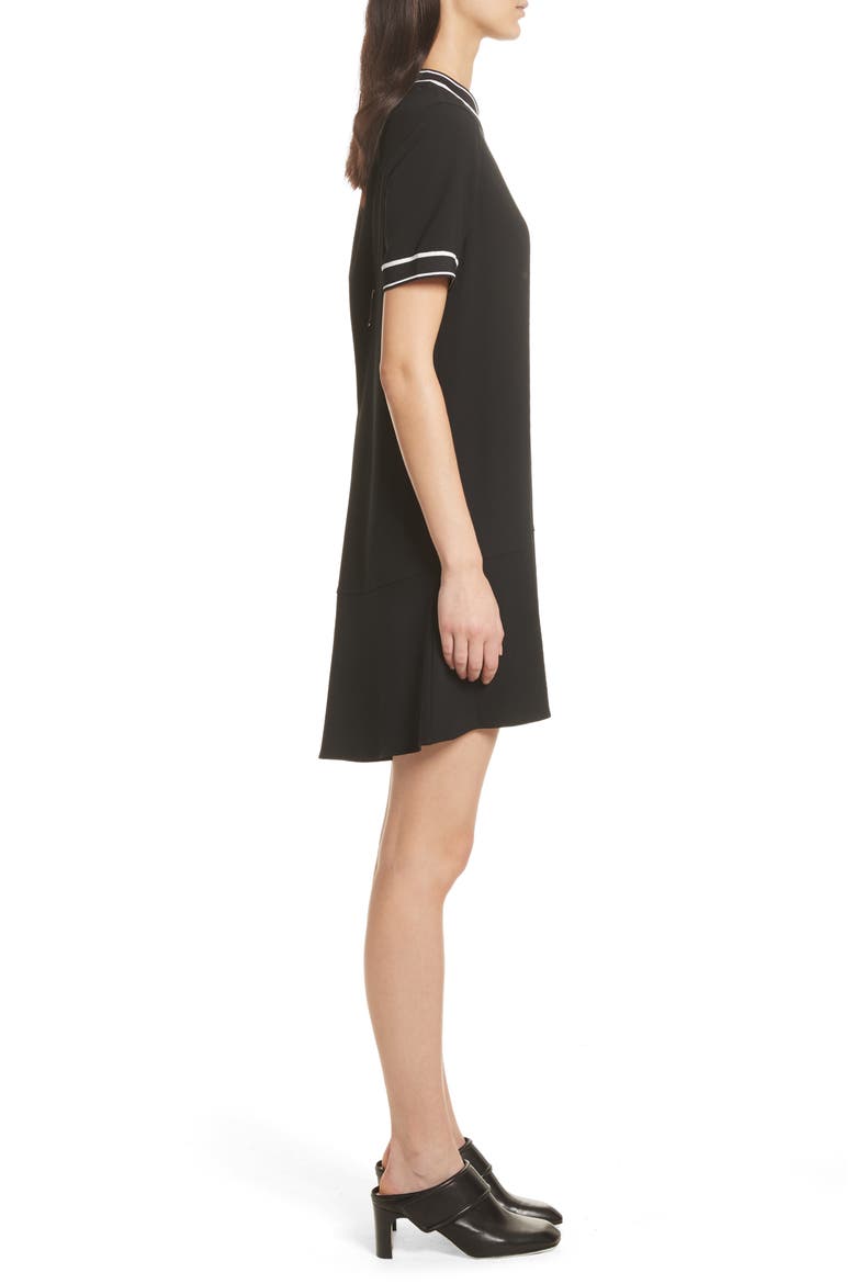 Thatch Crepe Shift Dress, Alternate, color, BLK