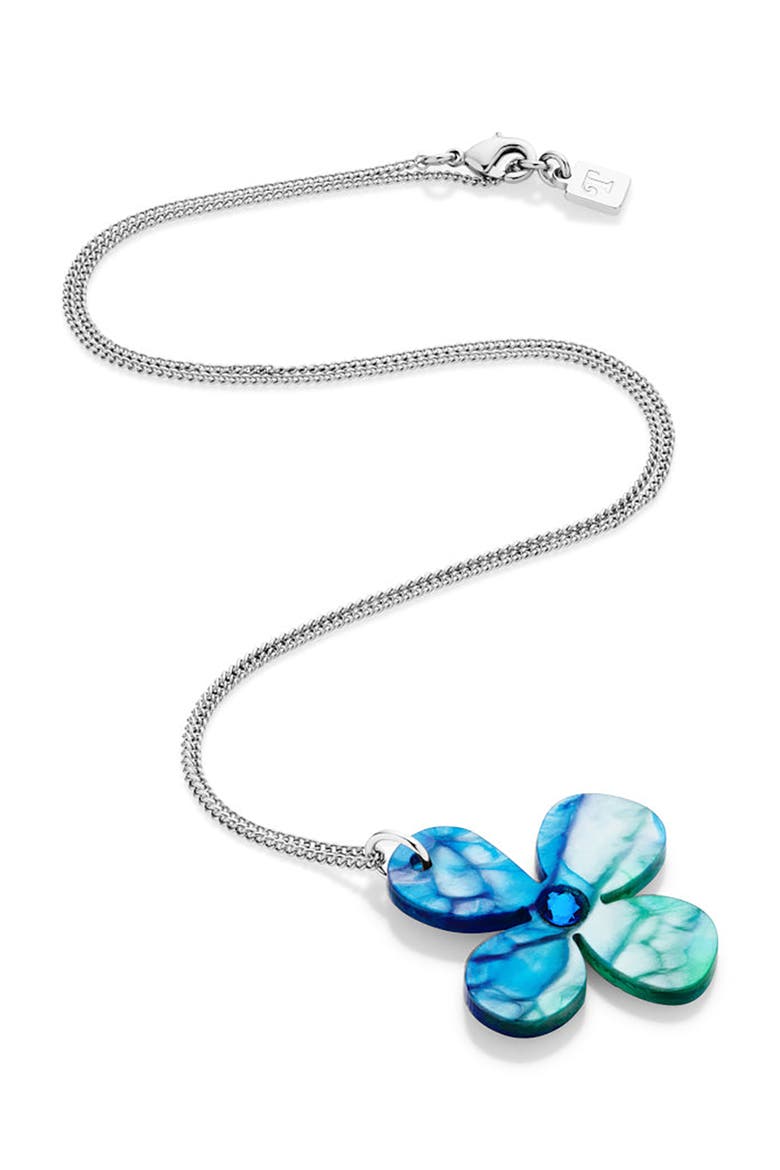 Daisy Pendant Necklace - Blue Lava, Alternate, color, Blue Lava