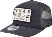 New Era Men's New Era Charcoal Vegas Golden Knights Washed Patch 19TWENTY Trucker Adjustable Hat