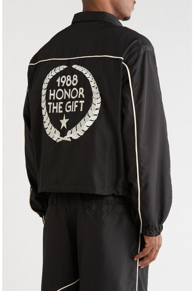 Honeycomb Track Jacket, Alternate, color, BLACK