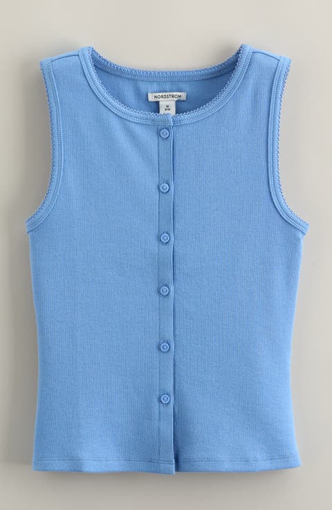 Kids' Stretch Cotton Rib Tank (Big Kid)