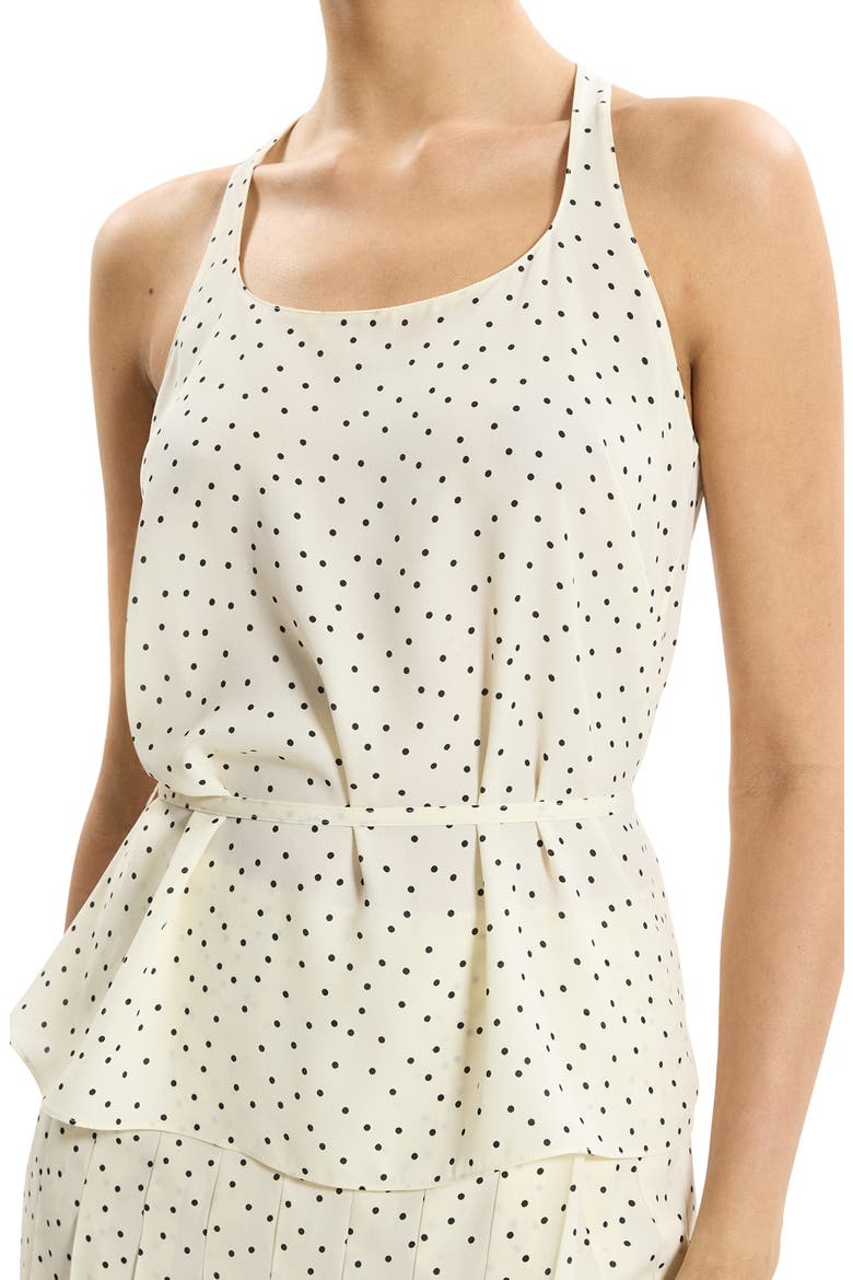 Dot Print Belted Tank Top, Alternate, color, IVORY MULTI