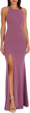 Dress the Population Paige Halter Neck Mermaid Gown