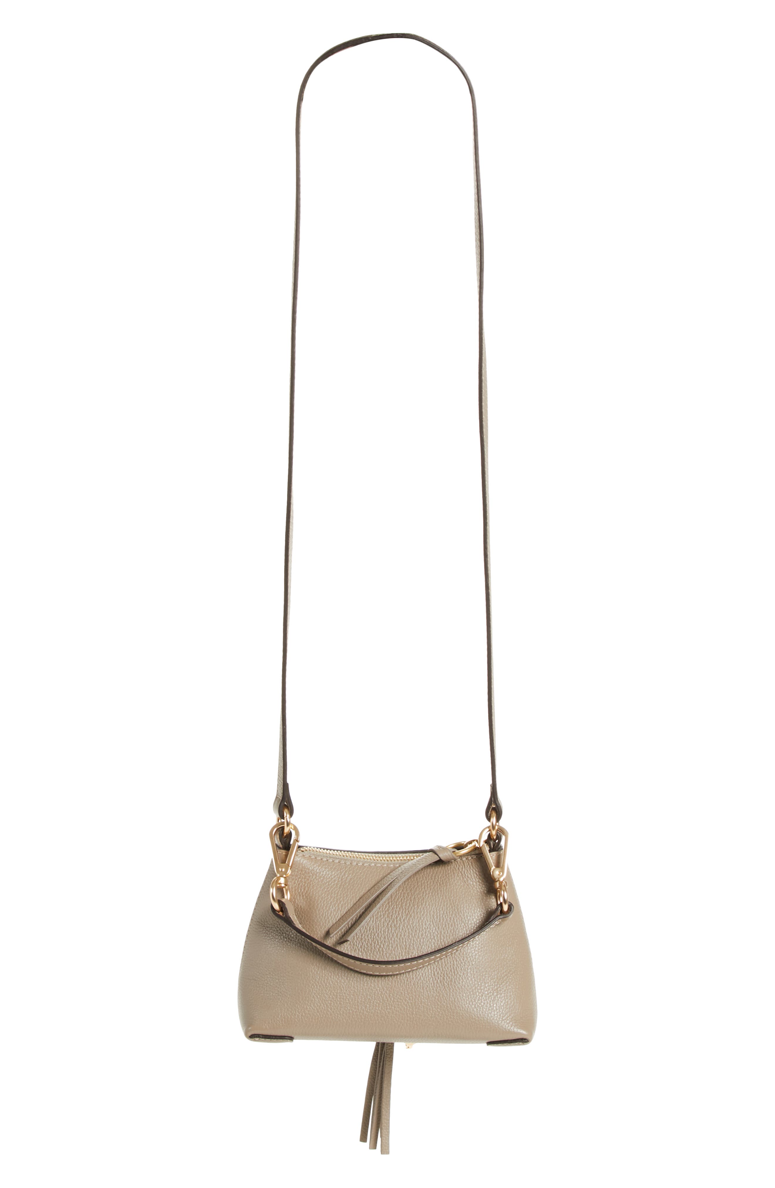 Mini Joan Leather Crossbody Bag, Alternate, color, MOTTY GREY
