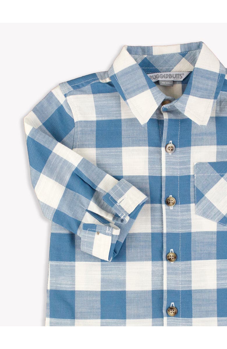 RuggedButts Baby Boys Long Sleeve Button Down Shirt, Alternate, color, 