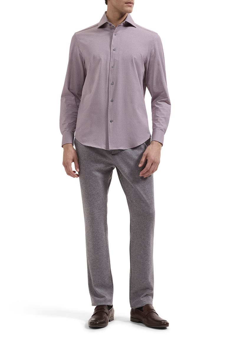 Devon OoohCotton® Geo Print Button-Up Shirt, Alternate, color, DUSTY PINK