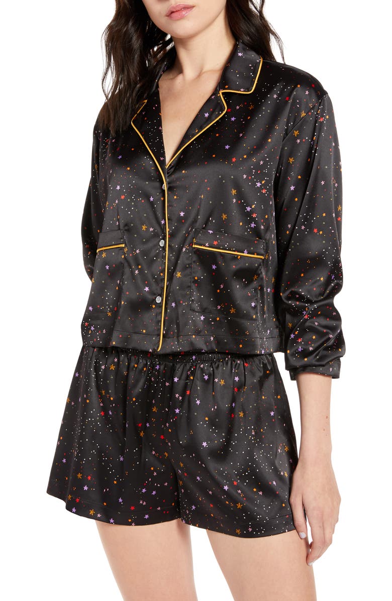 BP. x Claudia Sulewski Satin Short Pajamas, Main, color,