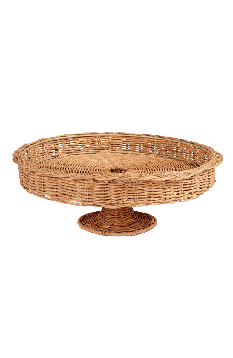 Storied Home Decorative Hand-Woven Rattan Pedestal, Natural, Main, color, Natural