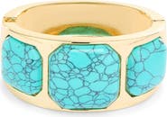 NATASHA Stone Hinged Bangle Bracelet