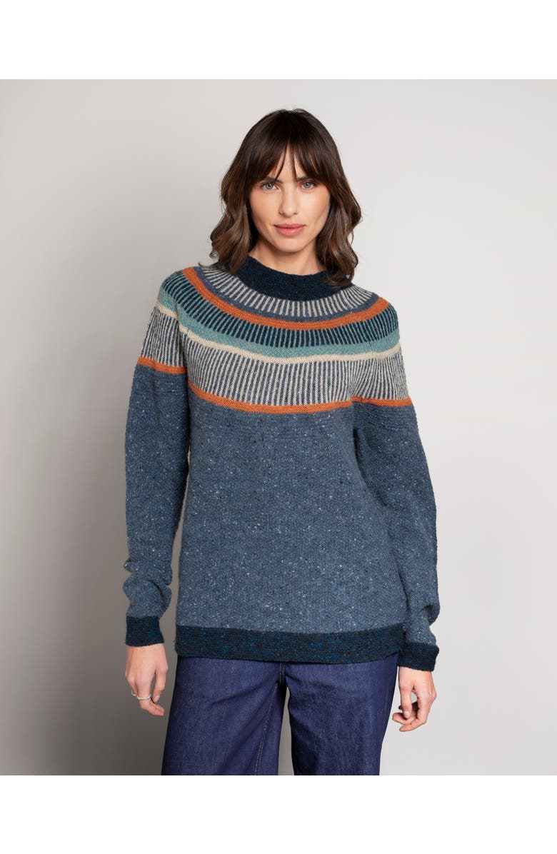 Celtic & Co. Statement Donegal Wool Sweater, Alternate, color, Indigo