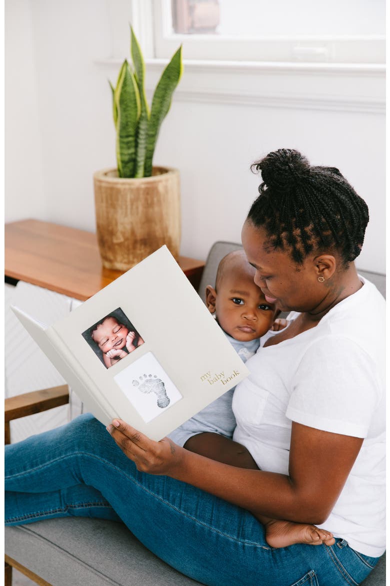 Linen Baby Book, Alternate, color, IVORY