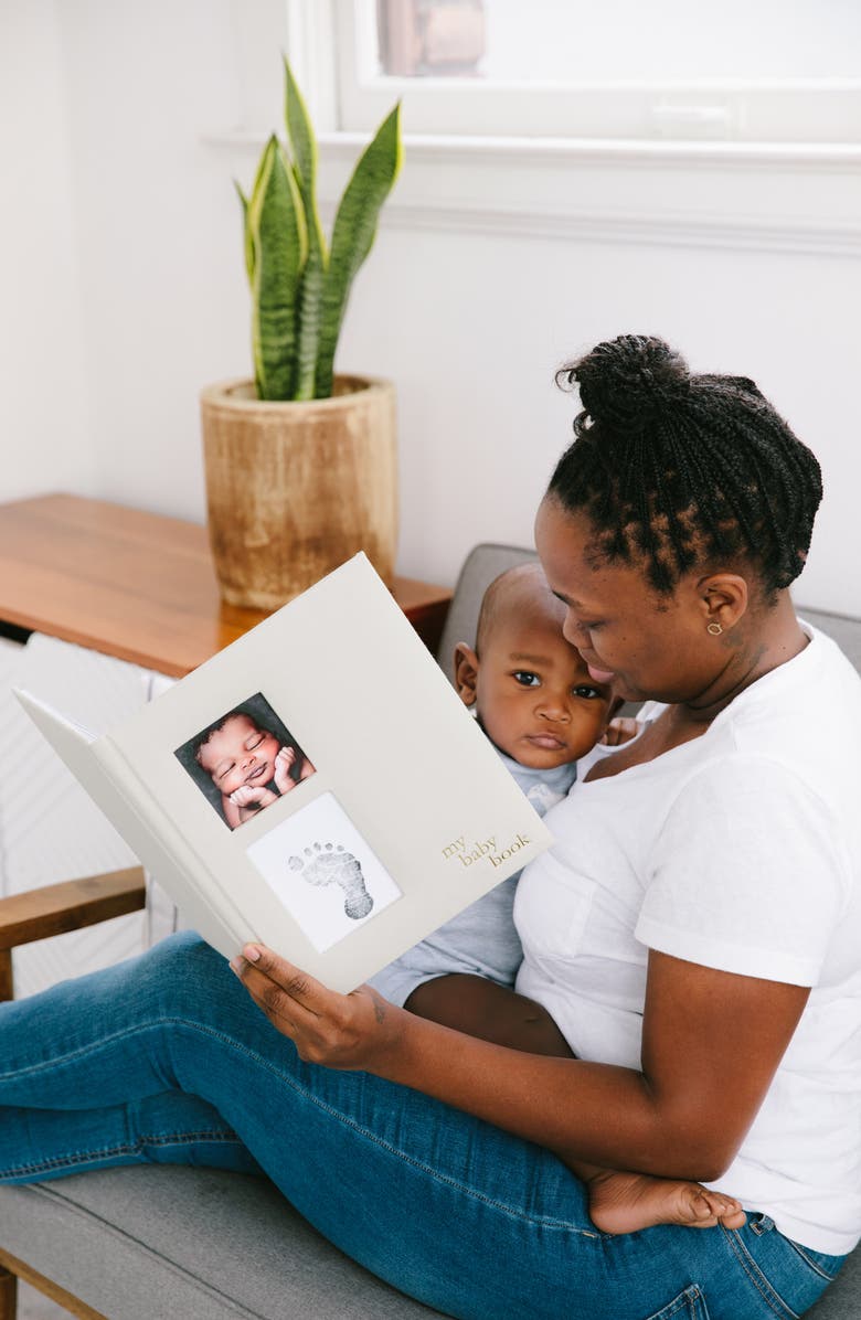 Pearhead Linen Baby Book, Alternate, color, 