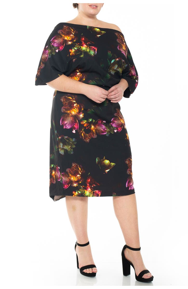 Alexia Admor Olivia Draped Off the Shoulder Sheath Dress, Alternate, color,