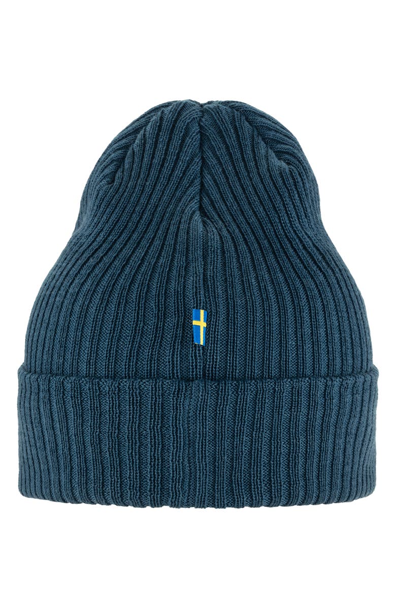 Fjällräven Ribbed Performance Beanie, Alternate, color, Indigo Blue