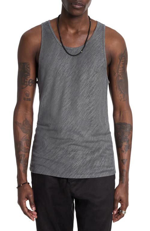 Shop John Varvatos Broome Slim Fit Linen Tank In Seal Grey