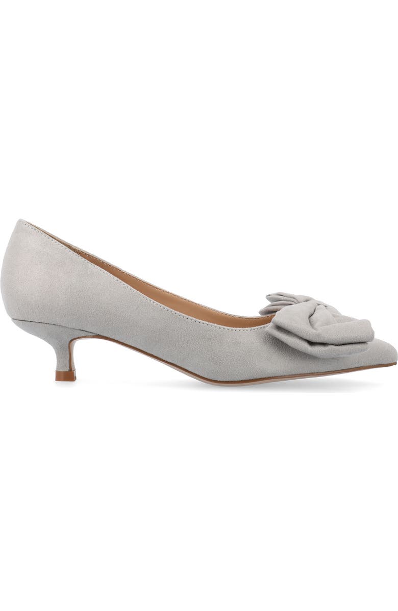 Journee Collection JOURNEE Orana Bow Kitten Heel Pump, Alternate, color, Grey