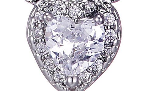 Adornia Cubic Zirconia Halo Heart Pendant Necklace In Metallic