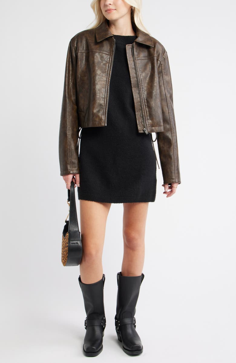 BP. Sweater Minidress, Alternate, color, Black